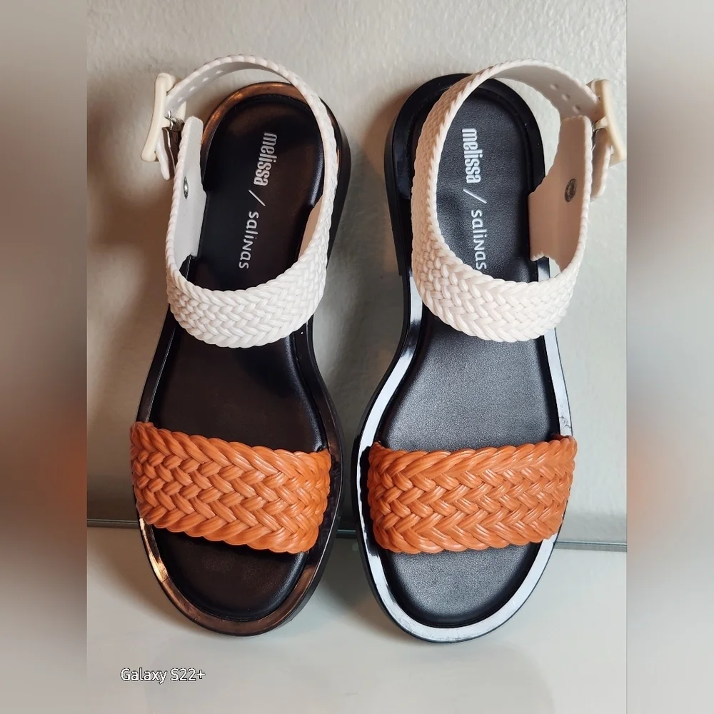 MELISSA SALINAS WOVEN SANDALS SIZE 7. MADE IN BRAZIL. - Picture 2 of 12